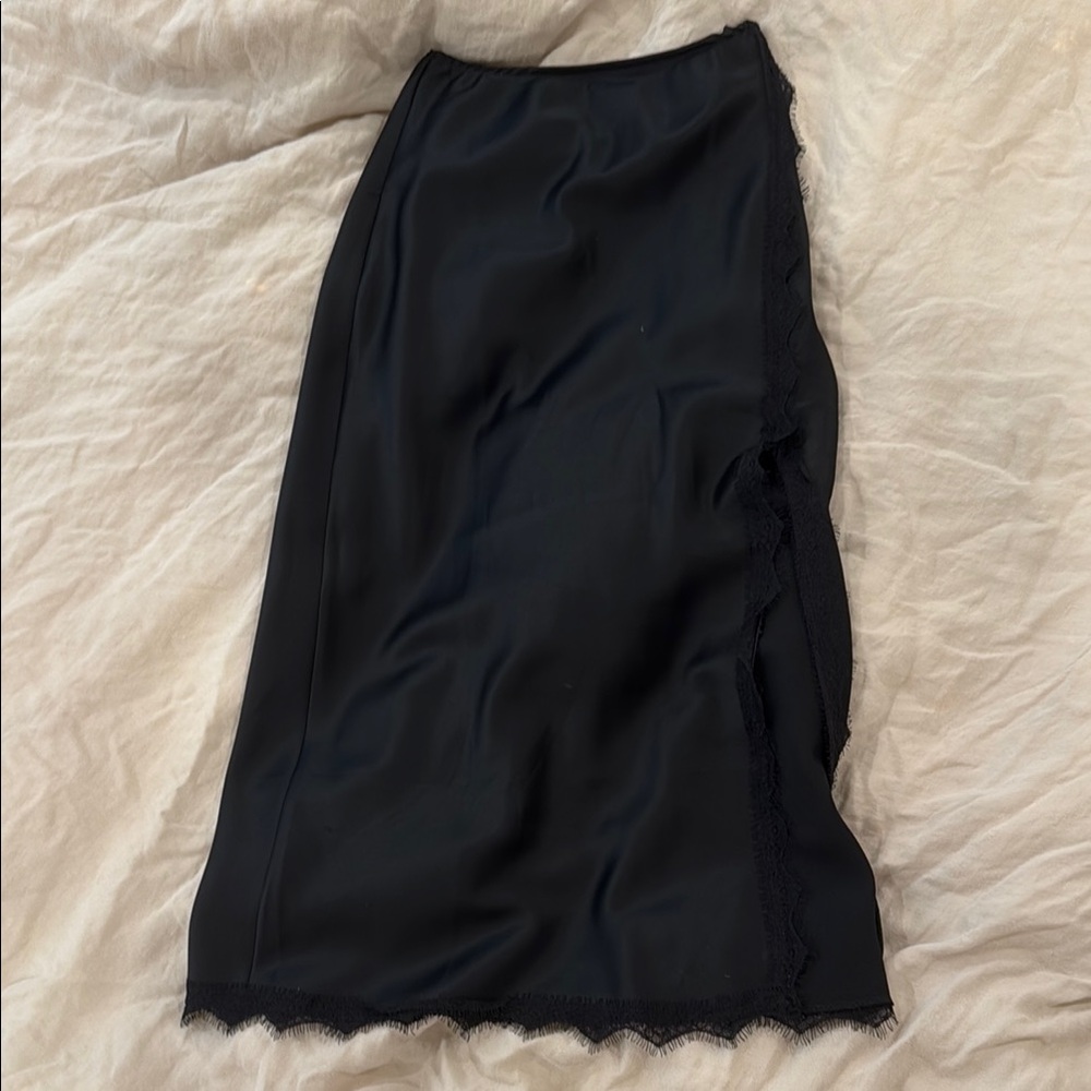 Nasty Gal lace trim midi skirt